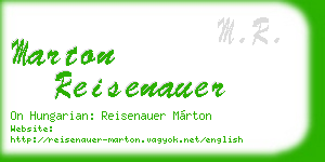 marton reisenauer business card